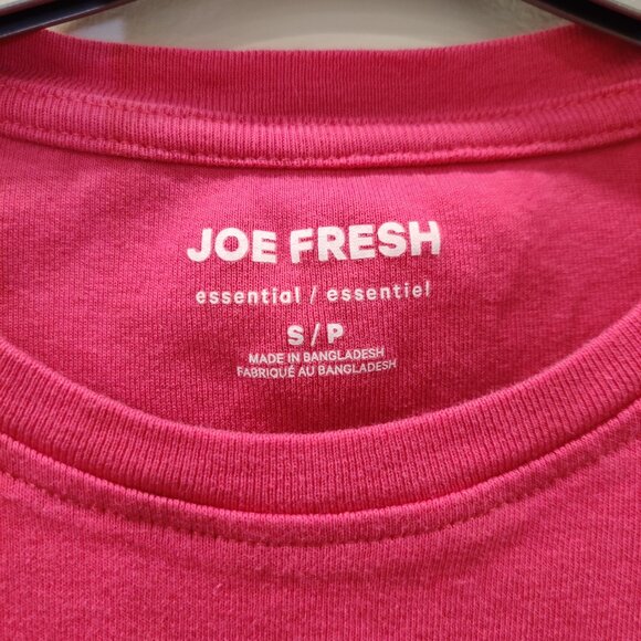 Joe Fresh Pink Organic Cotton Short Sleeve Tee Top | Small - Picture 2 of 5
